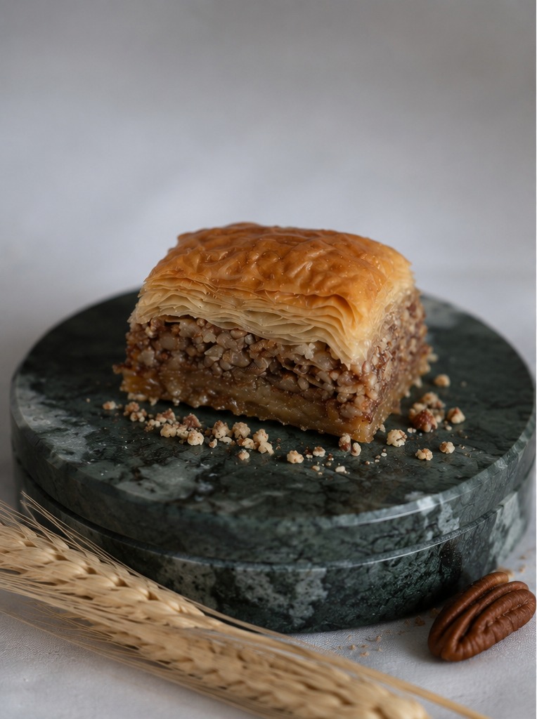 Texas Maple Pecan Baklava — handcrafted at Olive & Fire Austin