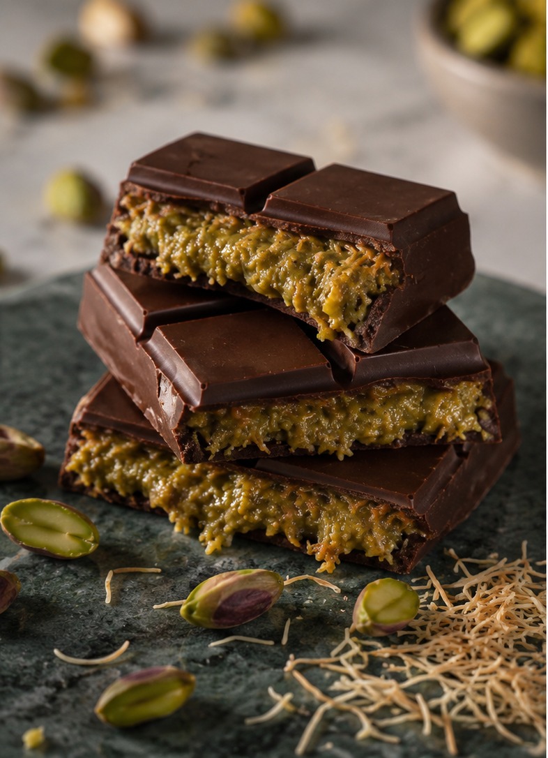 Dubai Chocolate — handcrafted at Olive & Fire Austin