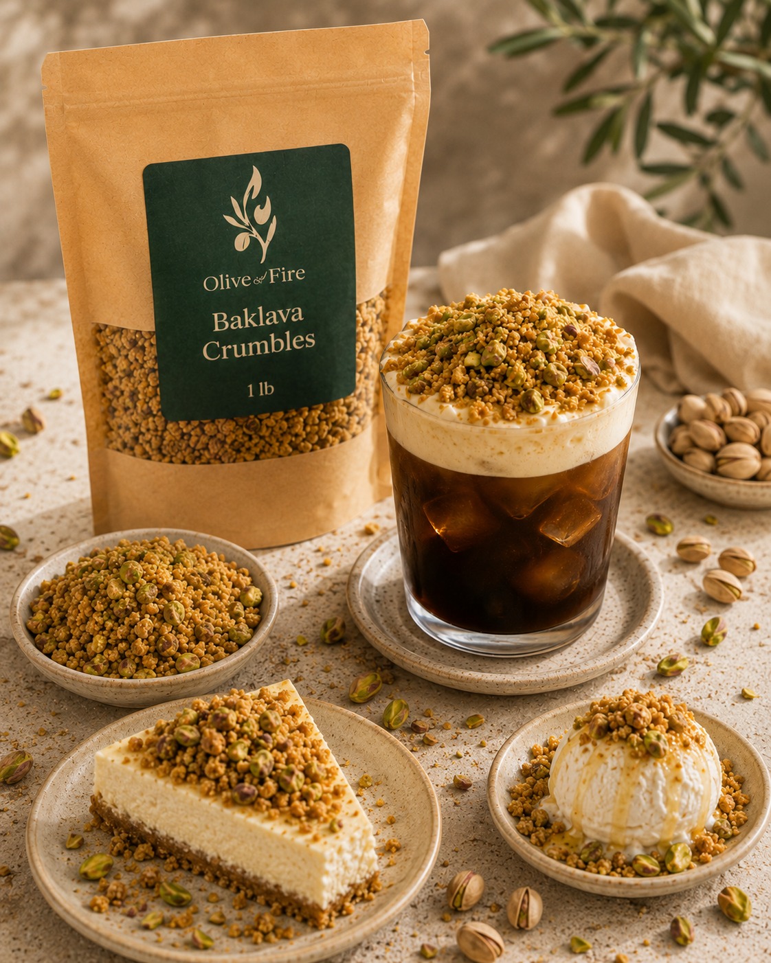 Baklava Crumbles — handcrafted at Olive & Fire Austin